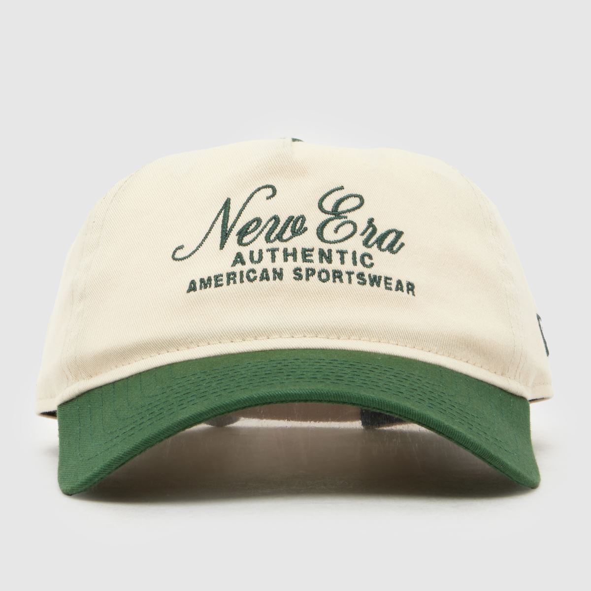 New Era 9TWENTY Cap in Cream & Green, Contrast, Cotton