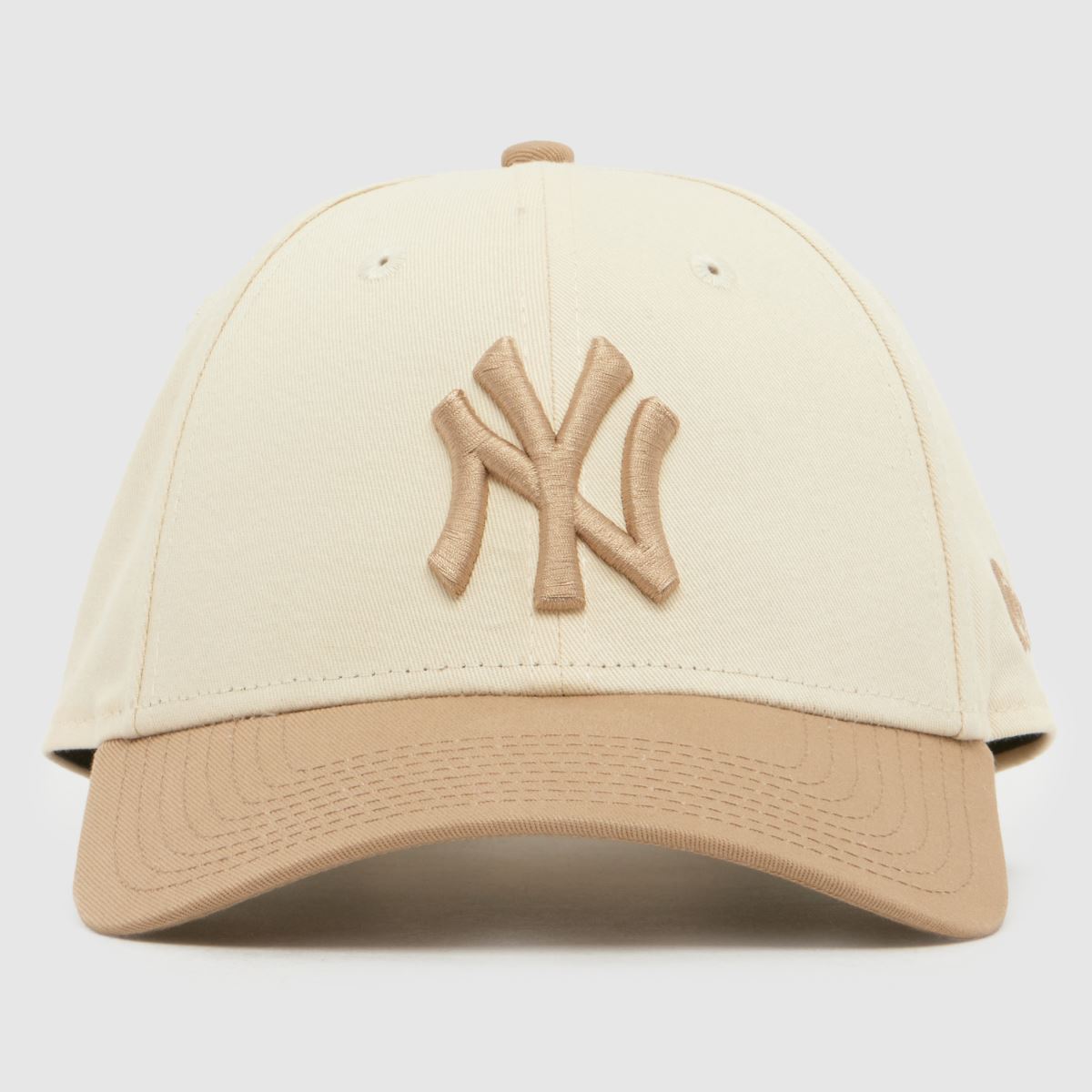 New Era 9FORTY Cap in Beige & Cream, Colourblock, Fabric