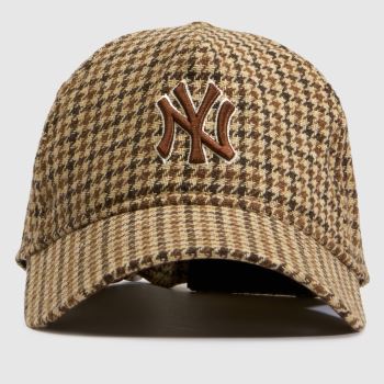 New Era Beige Multi Check 9TWETNTY Cap Caps and Hats