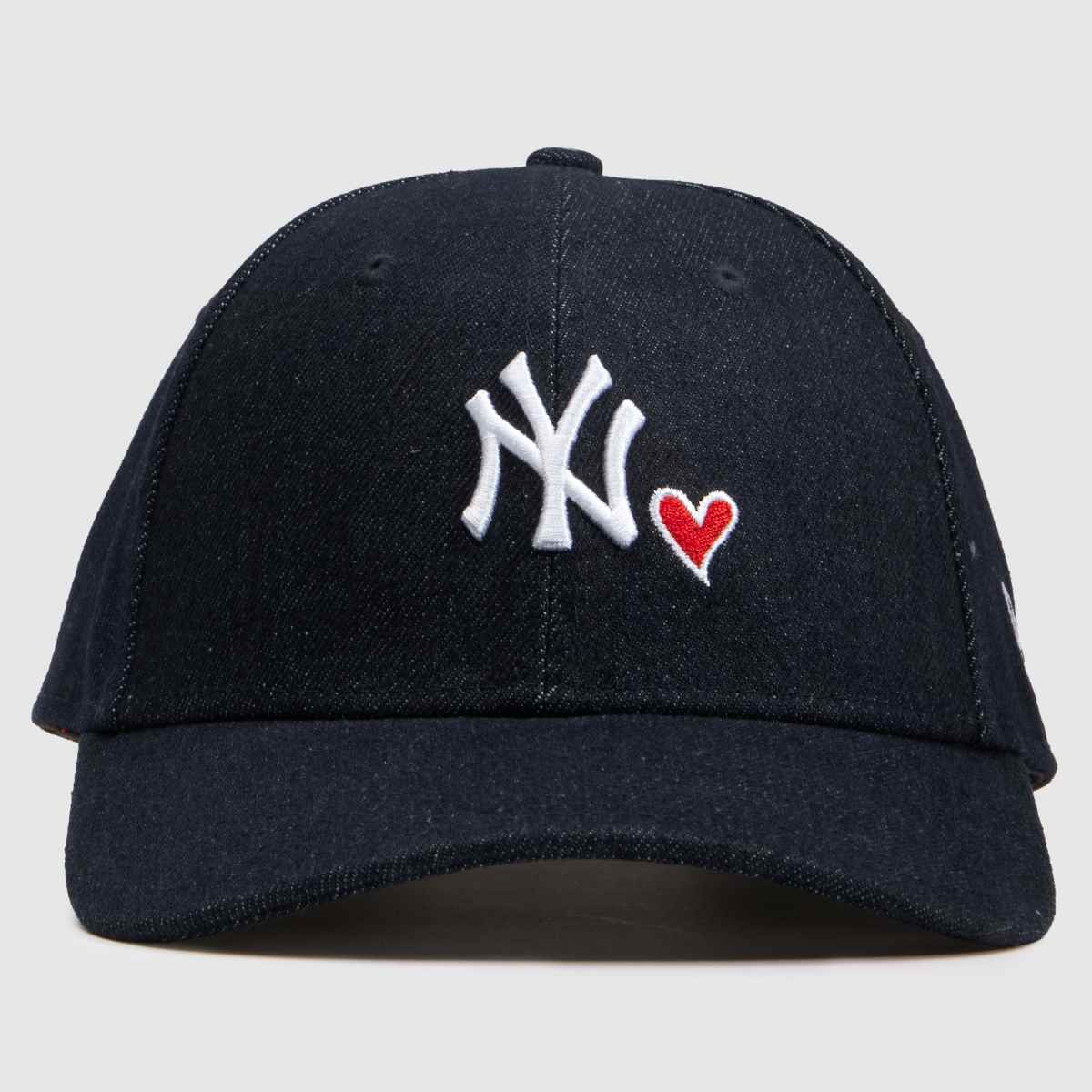 New Era Denim Heart 9FORTY Cap in Navy New Era Denim Heart 9FORTY Cap