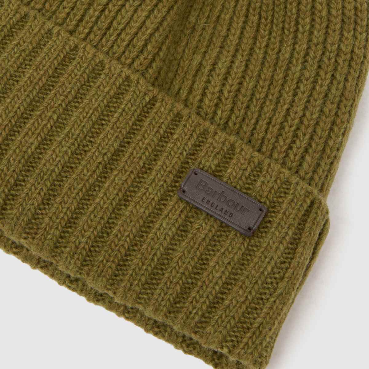 Barbour Carlton Beanie Hat in Khaki Barbour Carlton Beanie Hat 1
