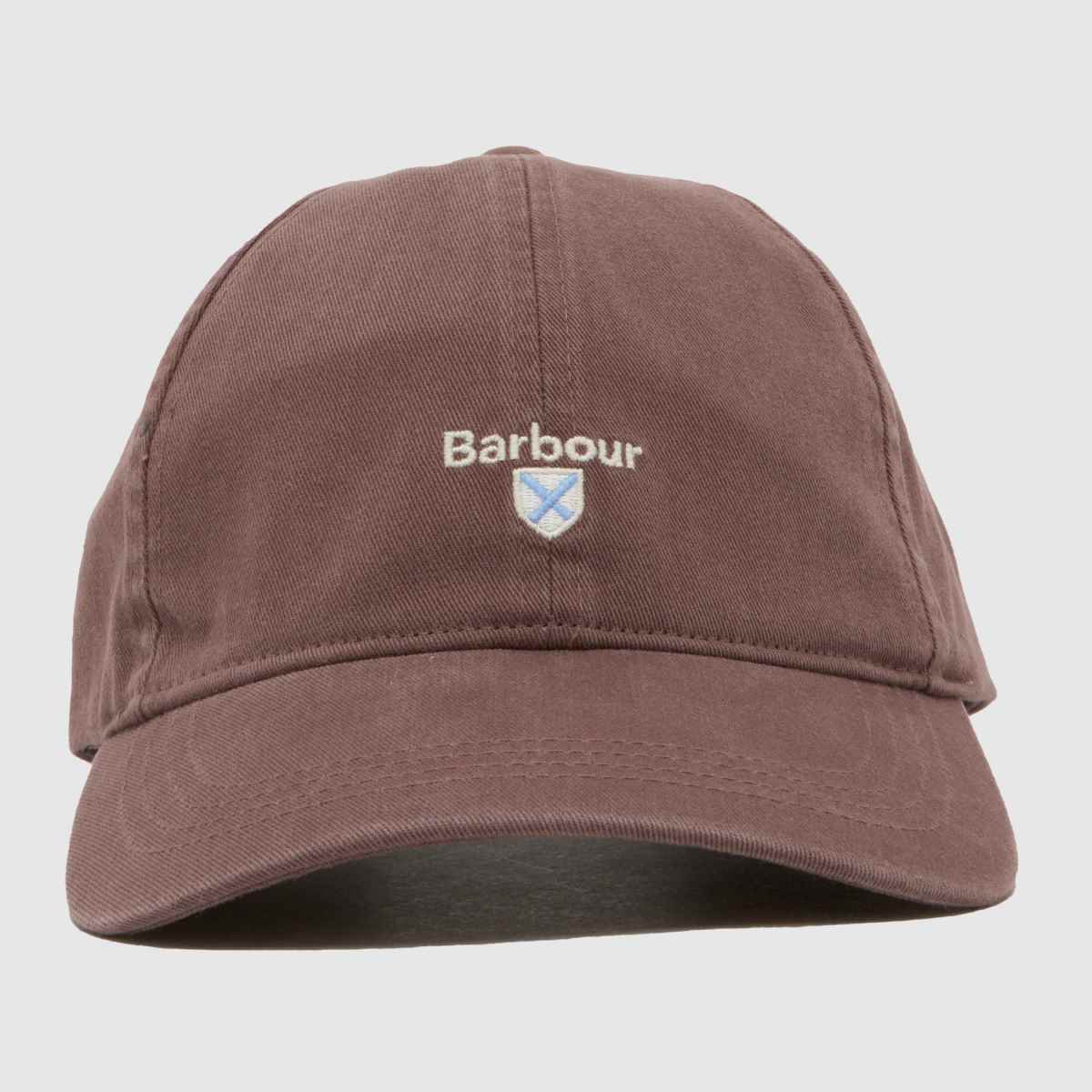 Barbour Cascade Cap in Brown & Cream, Cotton