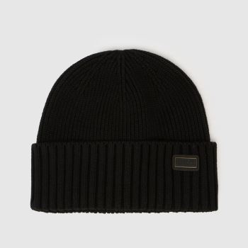Barbour Black International Chester Beanie Caps and Hats