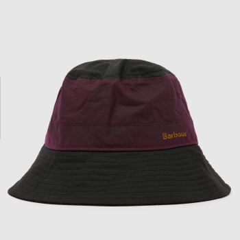 Barbour Burgundy Brackley Bucket Hat Caps and Hats
