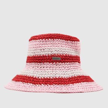 Barbour Pink Multi Esther Crochet Hat Caps and Hats