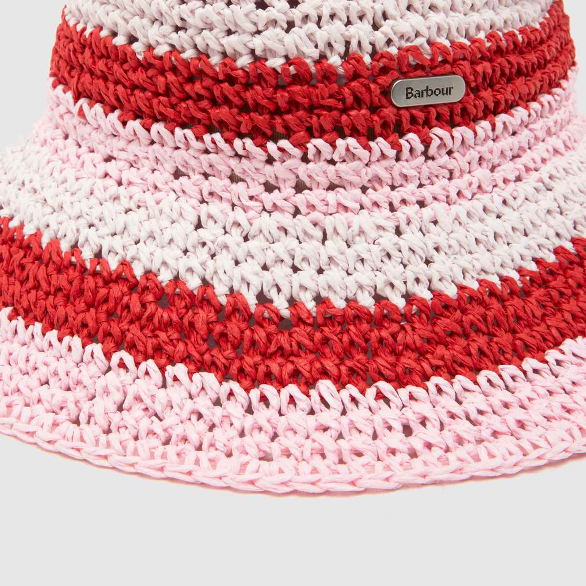 Barbour Esther Crochet Hat in Pink Multi Barbour Esther Crochet Hat 1