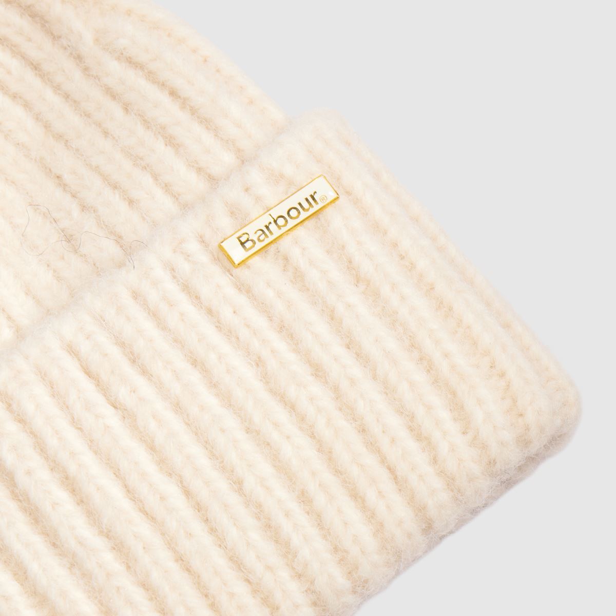 Barbour Meryl Soft Knit Beanie in Off-White Barbour Meryl Soft Knit Beanie 1