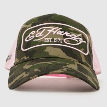 ED HARDY 1971 Camo 5 Panel Trucker Cap,1 of 4