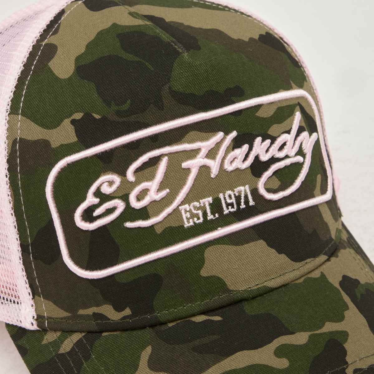 ED HARDY 1971 Camo 5 Panel Trucker Cap in Print ED HARDY 1971 Camo 5 Panel Trucker Cap 1