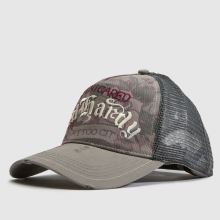 ED HARDY Floral Tattoo Panel Cap in Grey Multi ED HARDY Floral Tattoo Panel Cap,2 of 4