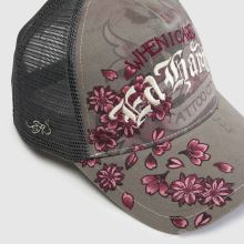 ED HARDY Floral Tattoo Panel Cap in Grey Multi ED HARDY Floral Tattoo Panel Cap,4 of 4