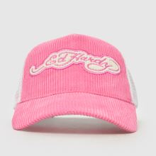 ED HARDY Panel Trucker Cap in Pink ED HARDY Panel Trucker Cap,1 of 4