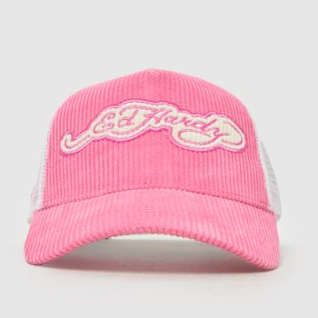 ED HARDY Pink Panel Trucker Cap Caps and Hats