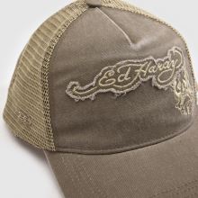 ED HARDY Applique Trucker Cap in Brown ED HARDY Applique Trucker Cap,2 of 4