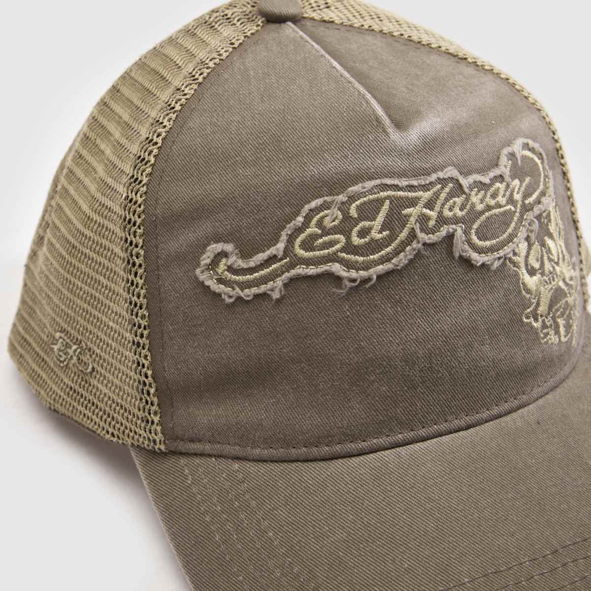 ED HARDY Applique Trucker Cap in Brown ED HARDY Applique Trucker Cap 1