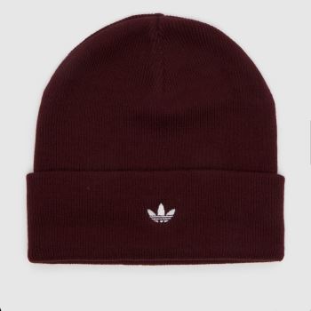 adidas Burgundy Adicolor Cuff Beanie Caps and Hats
