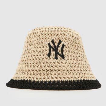 New Era Stone & Black Knitted Bucket Hat Caps and Hats