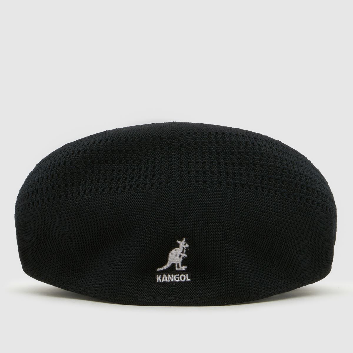 KANGOL Tropic 504 Flat Cap in Black & Cream, Size: Small