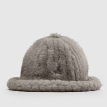 KANGOL Faux Fur Bucket Hat in Grey KANGOL Faux Fur Bucket Hat,1 of 4
