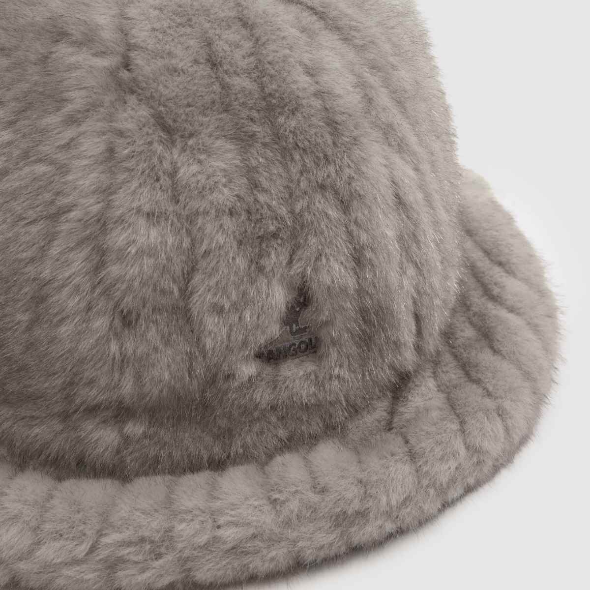KANGOL Faux Fur Bucket Hat in Grey KANGOL Faux Fur Bucket Hat 1