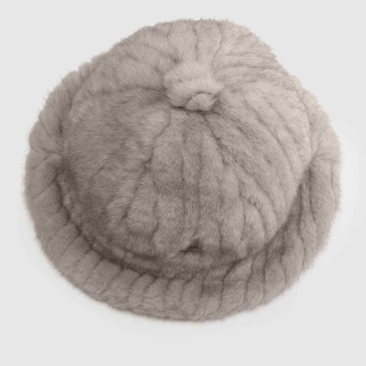 KANGOL Faux Fur Bucket Hat in Grey KANGOL Faux Fur Bucket Hat 4