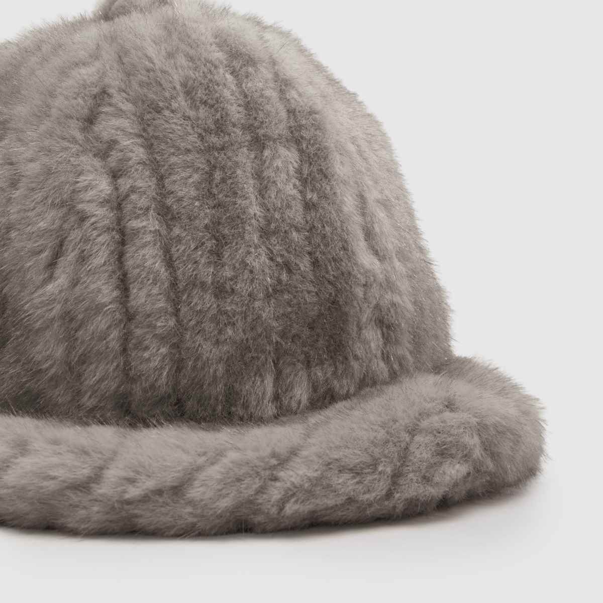 KANGOL Faux Fur Bucket Hat in Grey KANGOL Faux Fur Bucket Hat 7