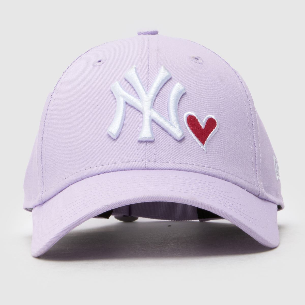 New Era Kids Icon 9FORTY Cap in Purple & White, Heart Detail, Cotton, Size: Youth
