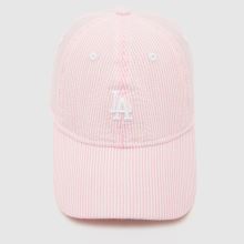 New Era Kids 9TWENTY Seersucker Cap in Pale Pink New Era Kids 9TWENTY Seersucker Cap,3 of 4