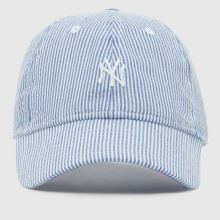 New Era Kids 9TWENTY Seersucker Cap in Pale Blue New Era Kids 9TWENTY Seersucker Cap,1 of 4