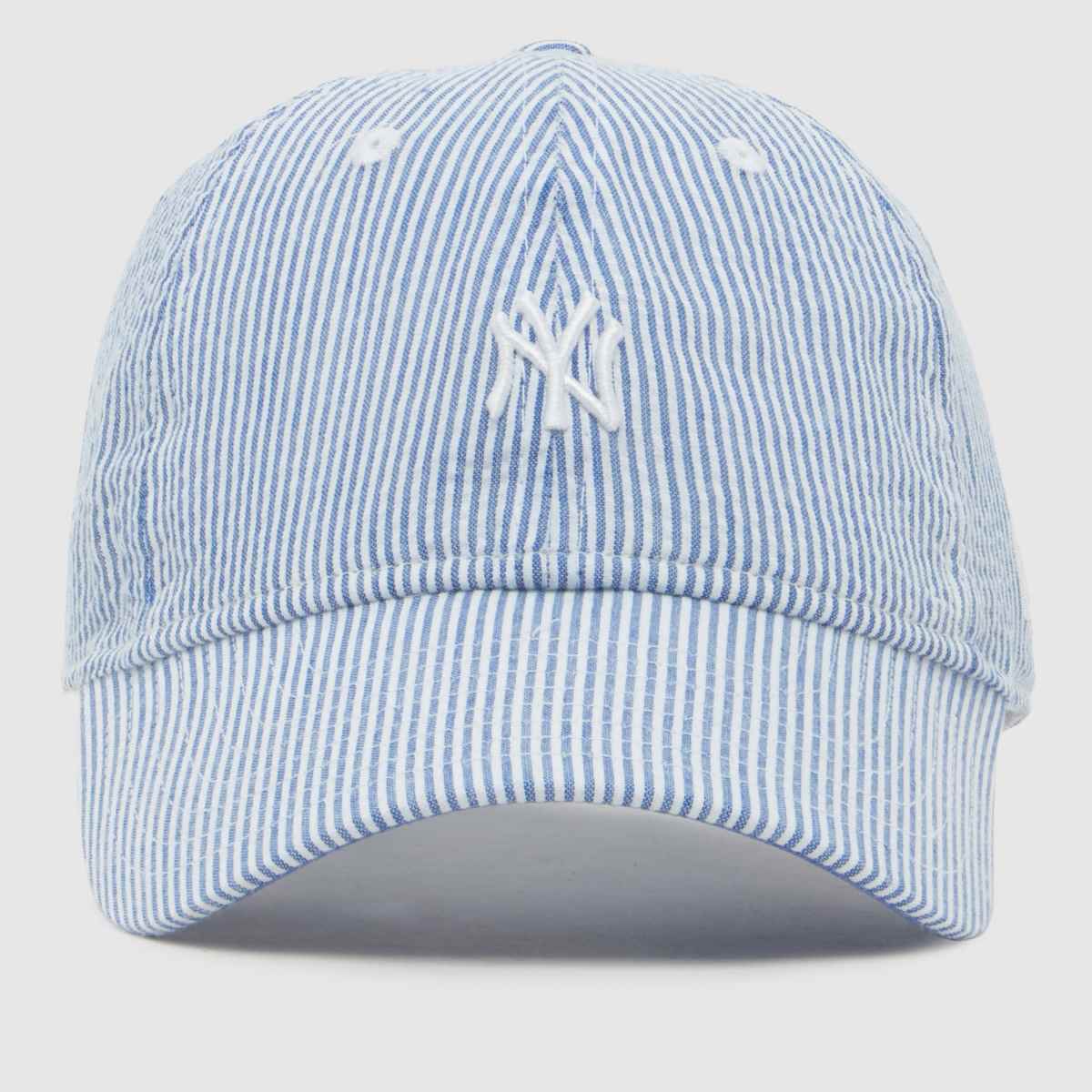 New Era Kids 9TWENTY Seersucker Cap in Pale Blue New Era Kids 9TWENTY Seersucker Cap