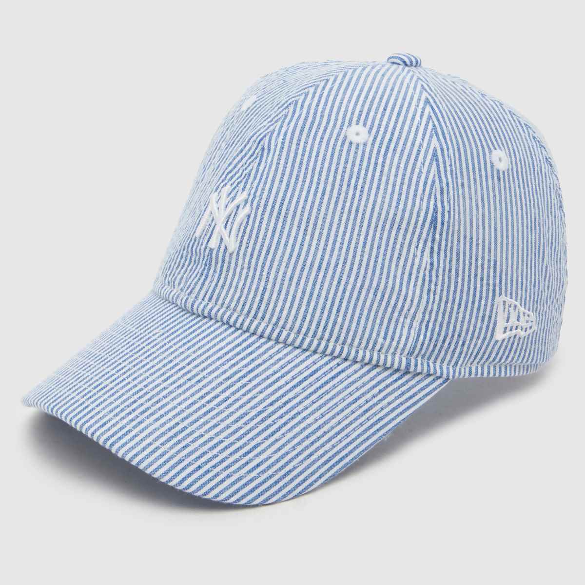 New Era Kids 9TWENTY Seersucker Cap in Pale Blue New Era Kids 9TWENTY Seersucker Cap 1