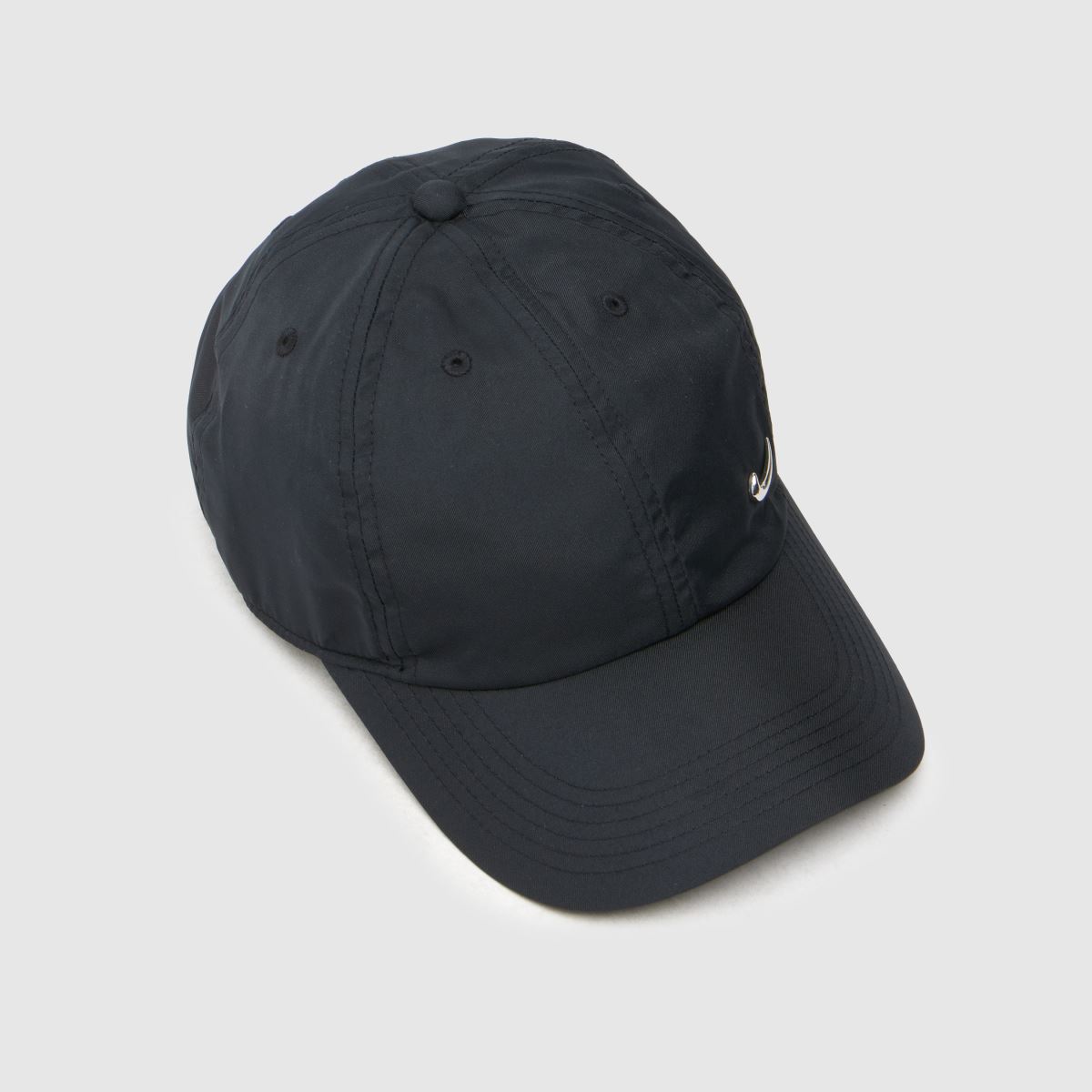 black nike hat metal swoosh