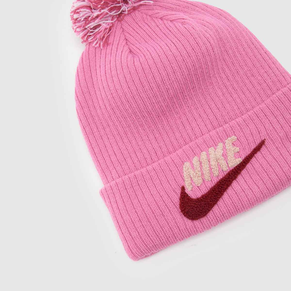 Nike Kids Chenille Beanie Set in Pale Pink Nike Kids Chenille Beanie Set 1