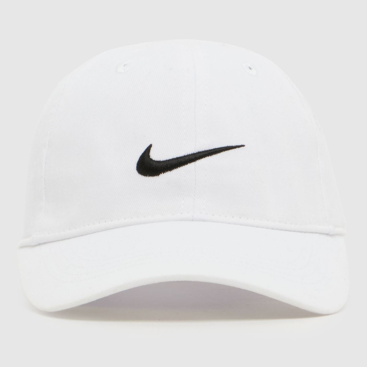 Image of Nike White & Black Kids Swoosh Ball Cap
