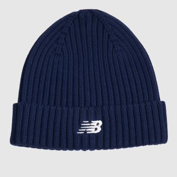 New Balance Navy Small Logo Beanie Kids Hats