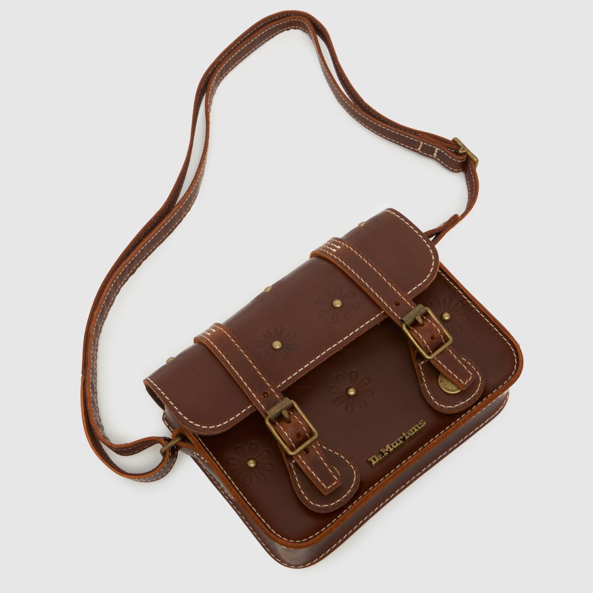 Dr Martens 7 Inch Mayhem Leather Satchel in Brown Multi Dr Martens 7 Inch Mayhem Leather Satchel 4