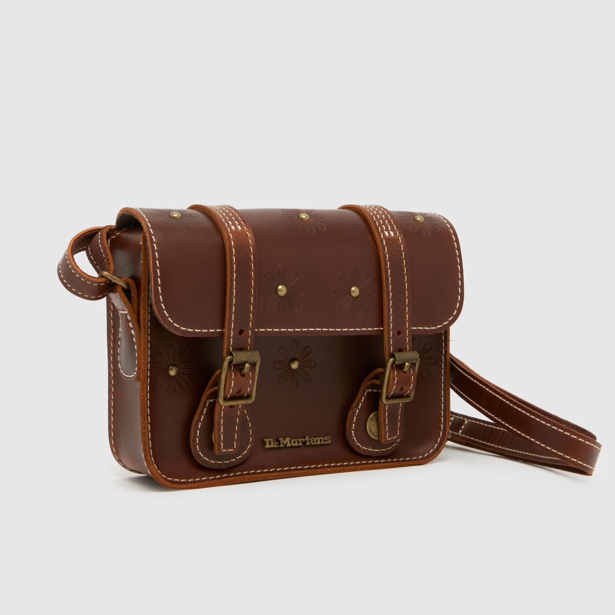 Dr Martens 7 Inch Mayhem Leather Satchel in Brown Multi Dr Martens 7 Inch Mayhem Leather Satchel 7