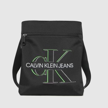 CALVIN KLEIN black flatpack front zip glow CALVIN KLEIN black flatpack front zip glow