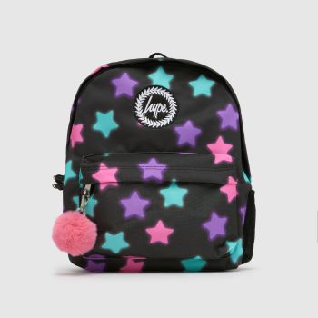 Hype Multi Black Star Glow Backpack Bags