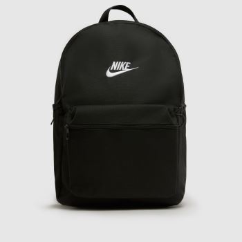 Nike Schwarz-Weiß Heritage 2.0 Backpack Taschen