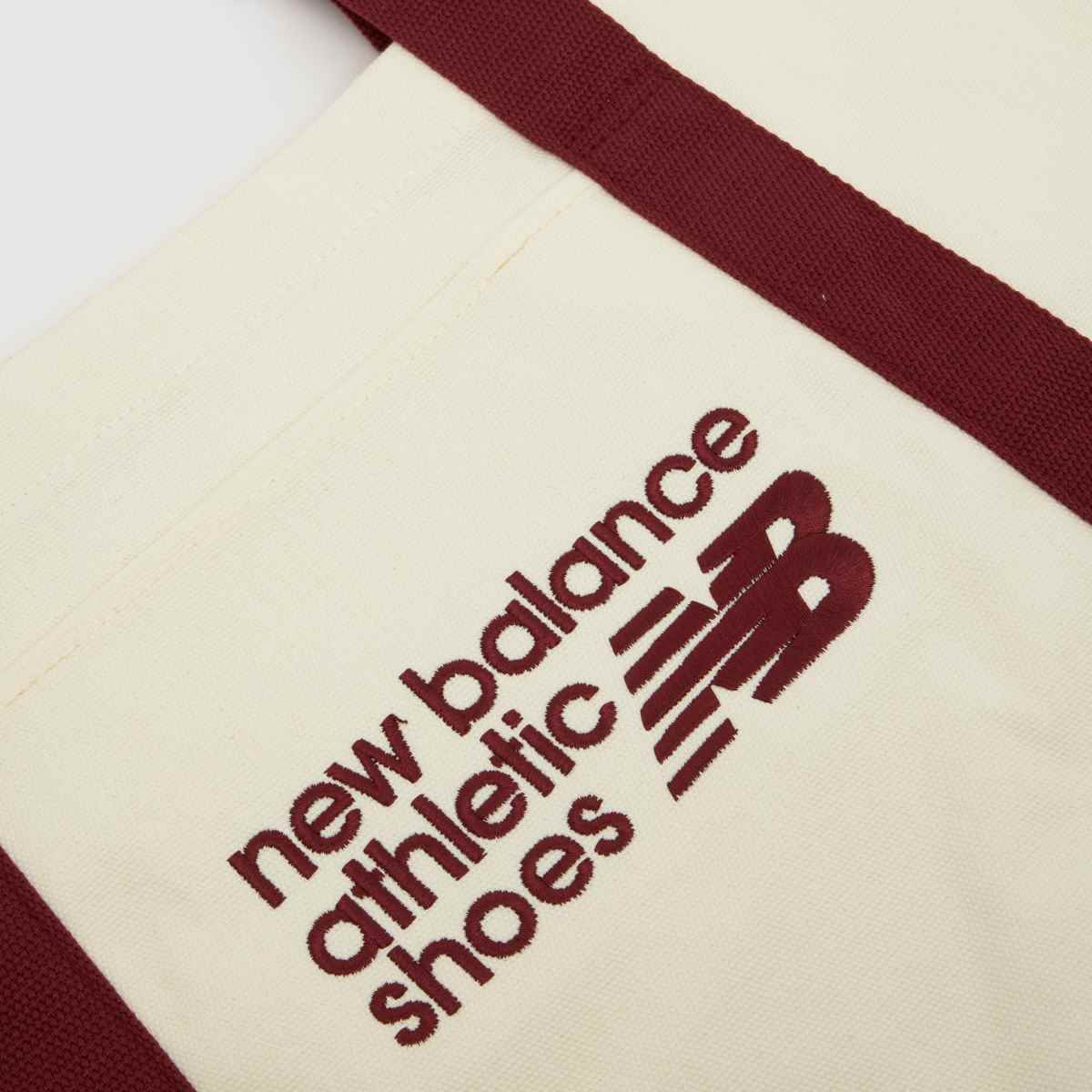 New Balance Classic Tote Bag in White & Burgundy New Balance Classic Tote Bag 4