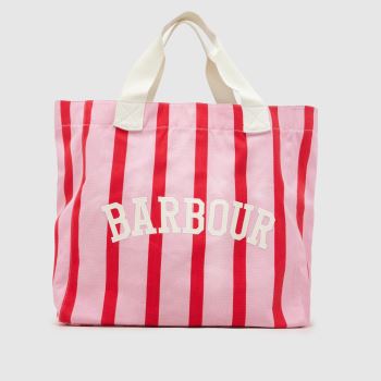 Barbour Pink Multi Emily Stripe Tote Bag Bags