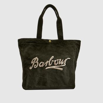 Barbour Khaki Carrick Cord Tote Bags