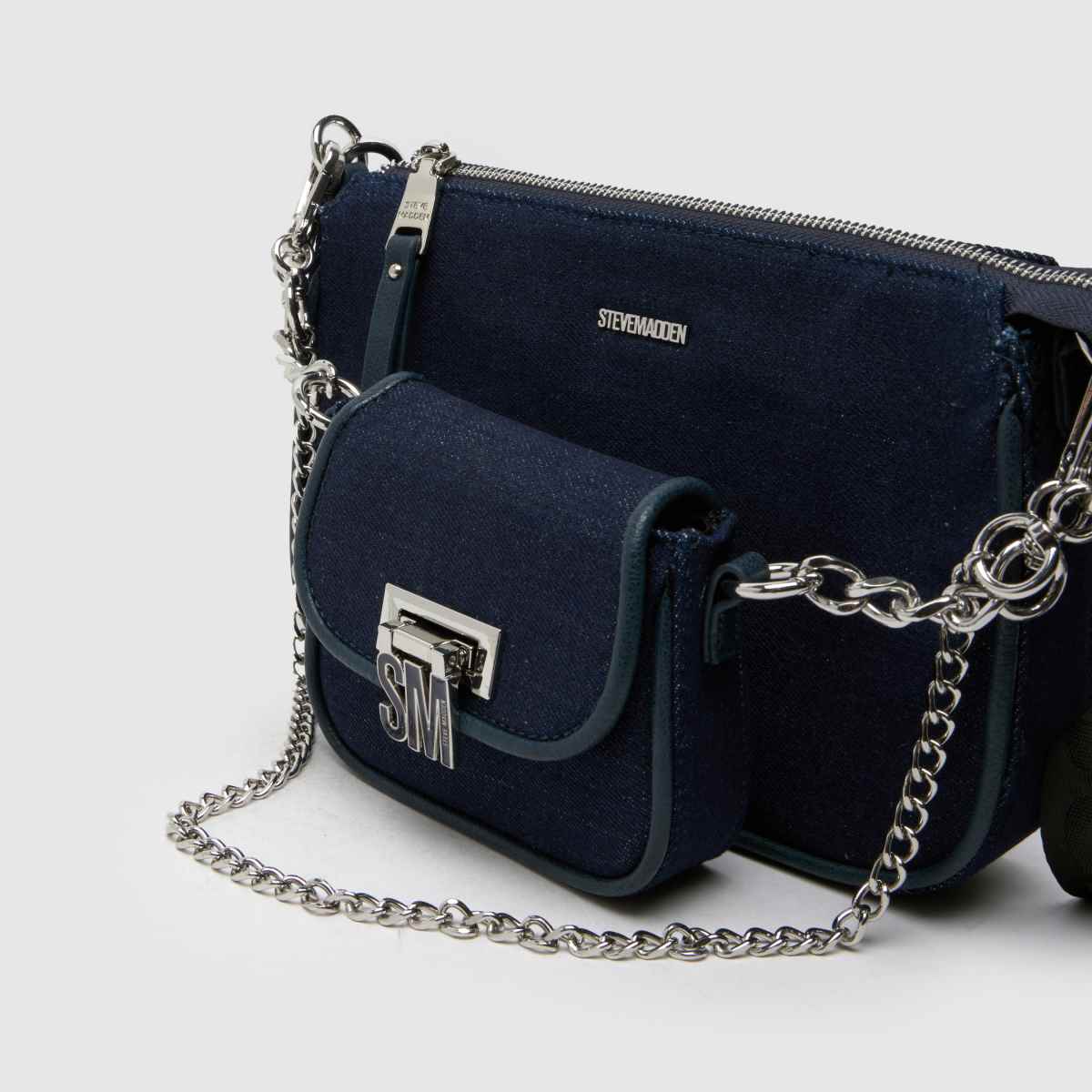 Steve Madden BNaim-D Denim Crossbody Bag in Navy Steve Madden BNaim-D Denim Crossbody Bag 4