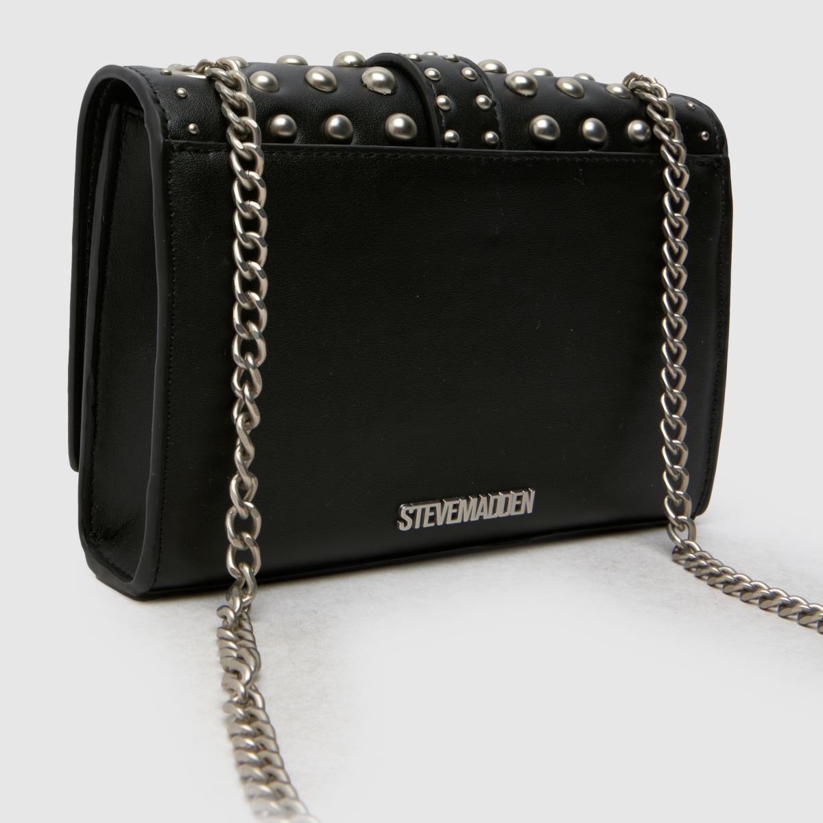 Black Silver Steve Madden Bzero Studded Chain Bag Bags schuh
