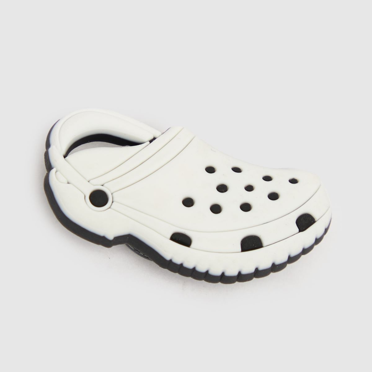 white crocs with accessories