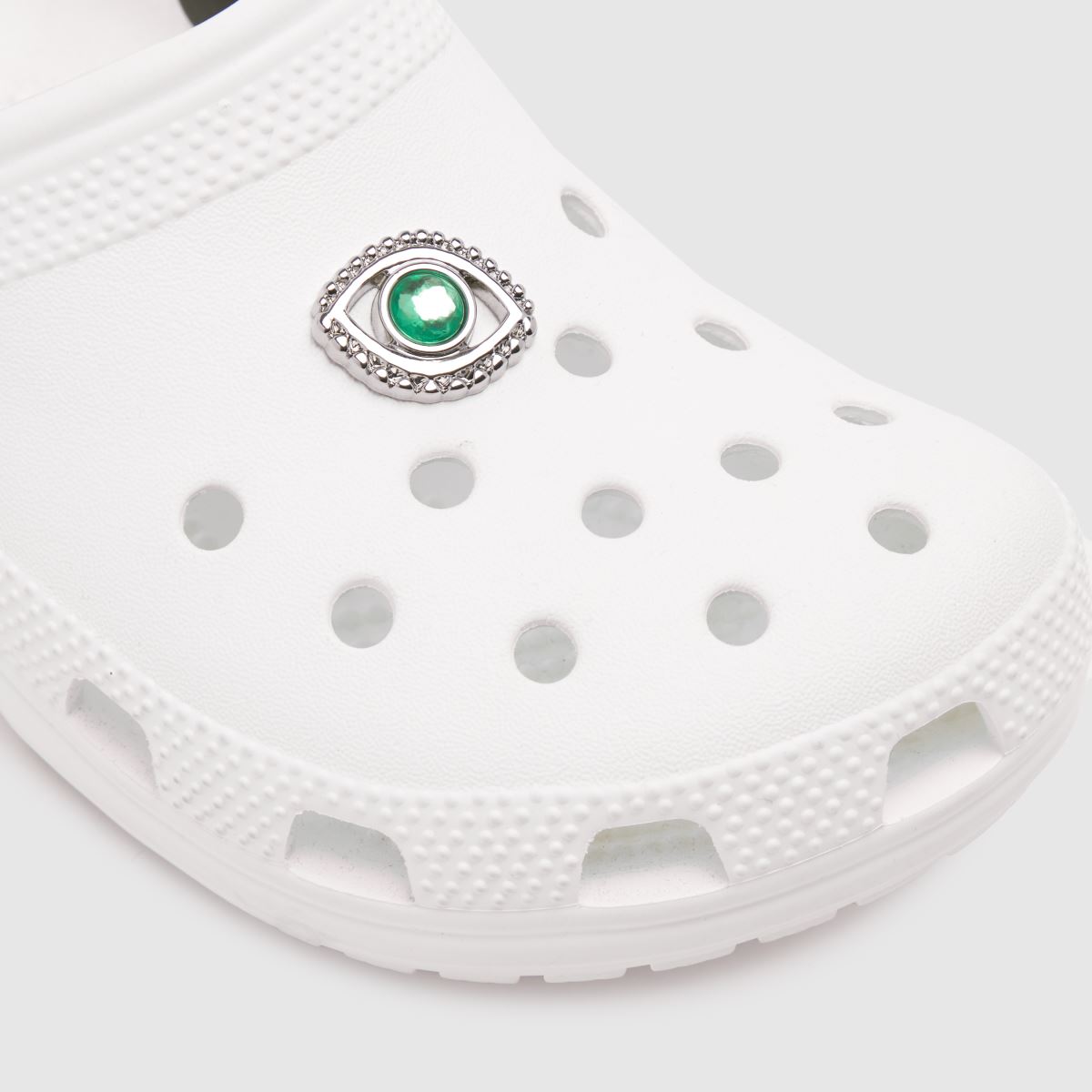 Silver Crocs Jibbitz Metal Emerald Eyeball Shoe Accessories schuh
