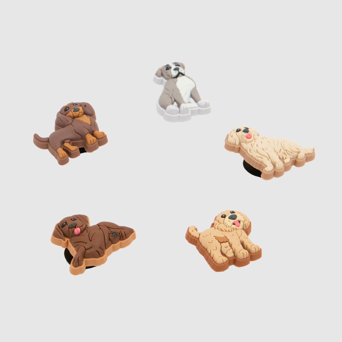 Crocs Jibbitz Doggie Doodle 5 Pack in Beige Multi Crocs Jibbitz Doggie Doodle 5 Pack 1