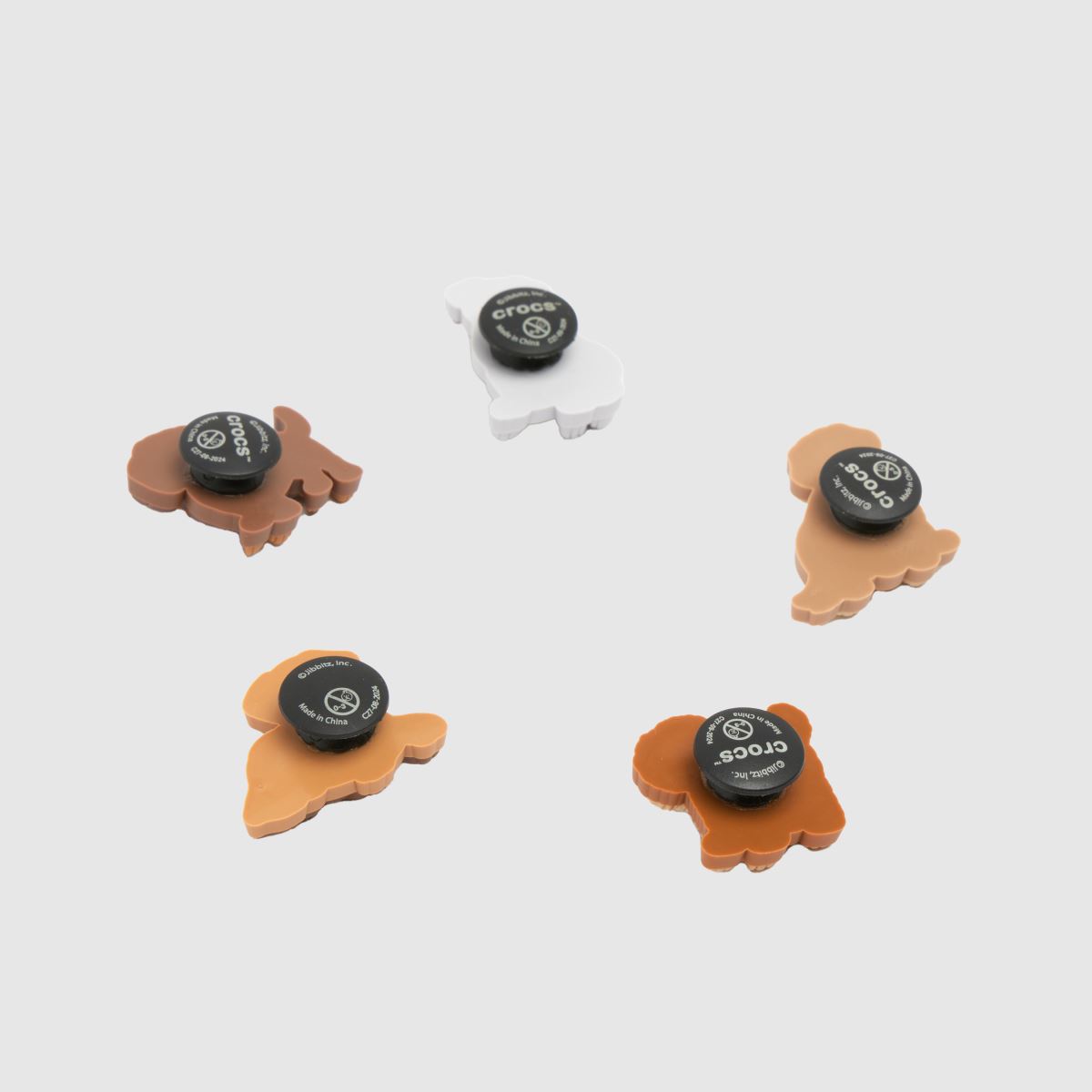 Crocs Jibbitz Doggie Doodle 5 Pack in Beige Multi Crocs Jibbitz Doggie Doodle 5 Pack 4