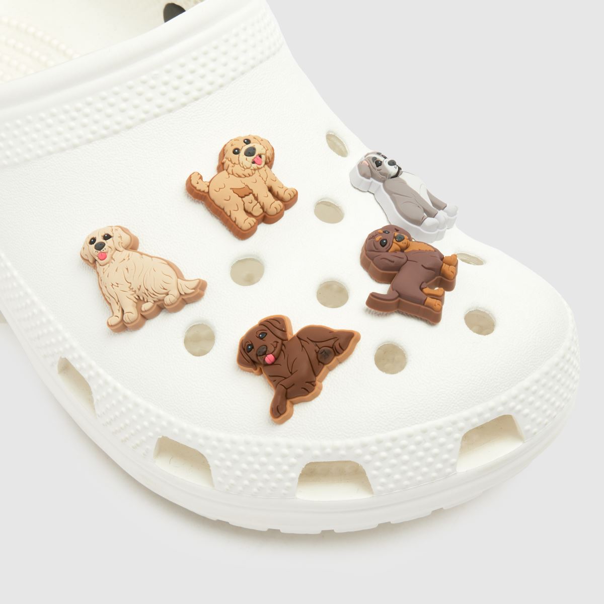 Crocs Jibbitz Doggie Doodle 5 Pack in Beige Multi Crocs Jibbitz Doggie Doodle 5 Pack 7